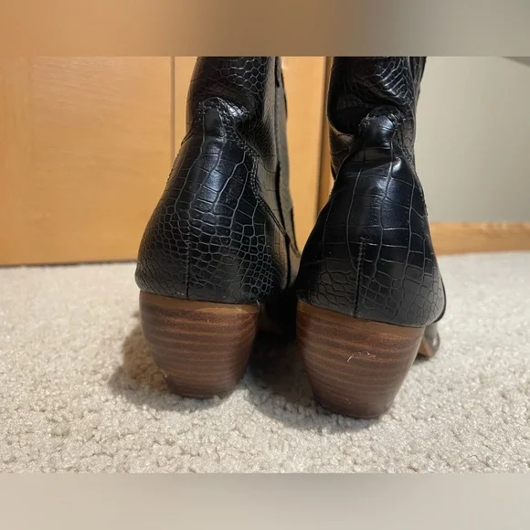 ARider Girl Embossed Western Ankle Boots - Picture 4 of 7